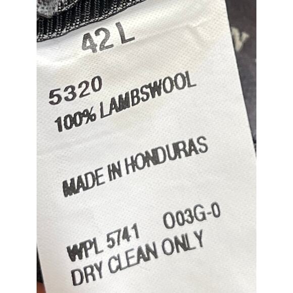 Oscar de la Renta Men’s 100% Lambswool Blazer Sport Coat 42L Gray 3-Button - Picture 3 of 7